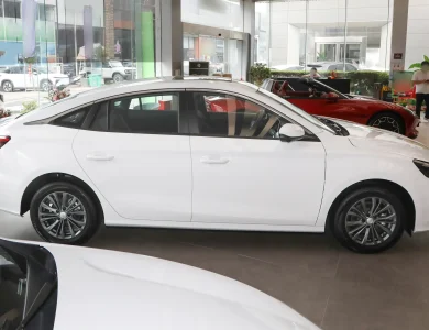 MG5 2026 side view sedan design